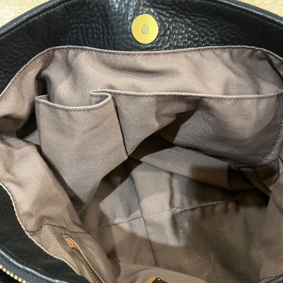 J. Crew Biennial Hobo Crossbody Handbag in Black Pebbled Leather - Picture 8 of 10